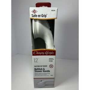 MHI Safe-er-Grip Bathtub and Shower Handle White/Grey 40526